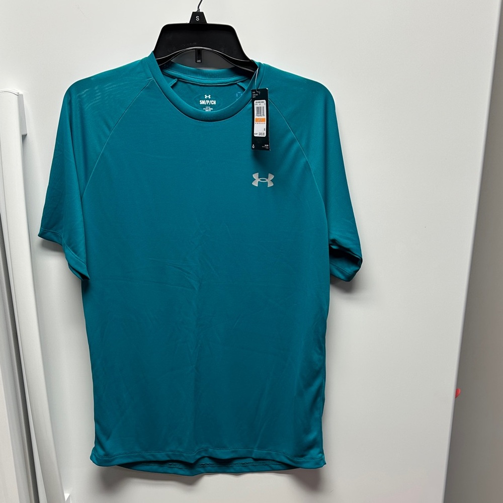 Under Armour Men's Aqua Blue Short Sleeve Tee